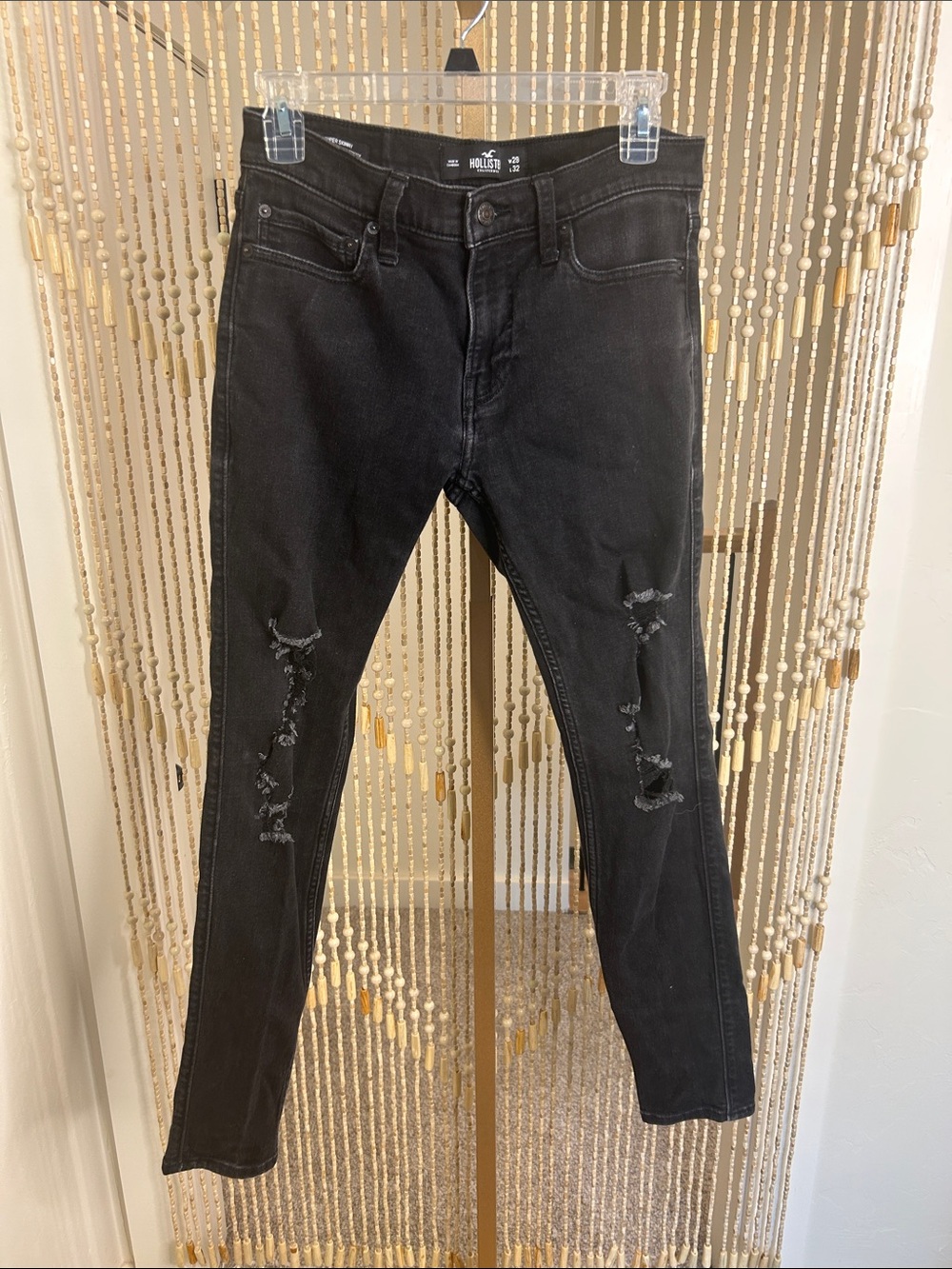 Hollister Black Distressed Skinny Jeans